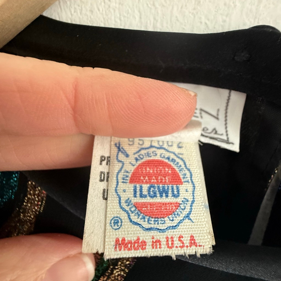 Vintage Glitter Blouse | Sparkly Party Top | Size Small Petite - Picture 4 of 11